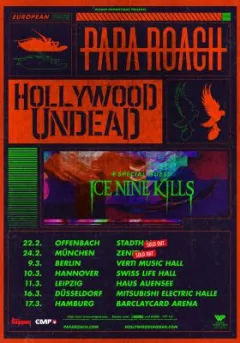 Bild zum Event 'PAPA ROACH x HOLLYWOOD UNDEAD'